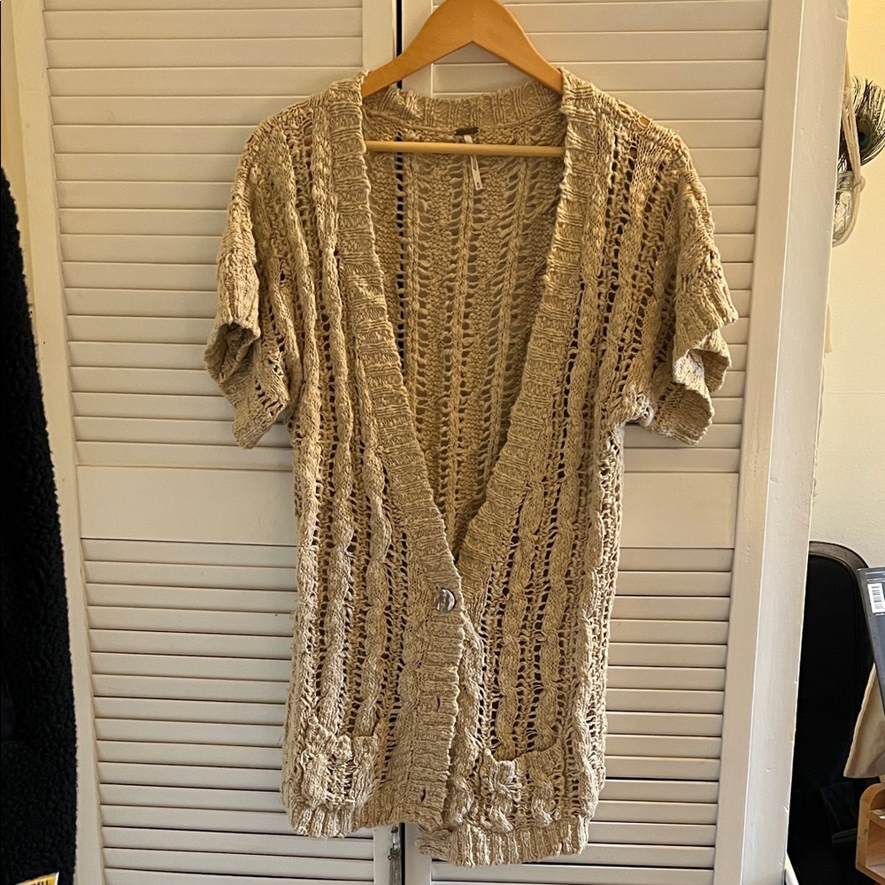 🔆Free People Tan Knit Cardigan🔆